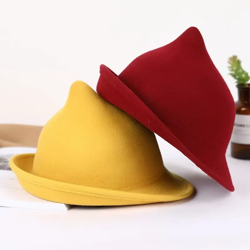 Fedora Hat Wool - 2025 100% шерстяная современная шляпа ведьмы