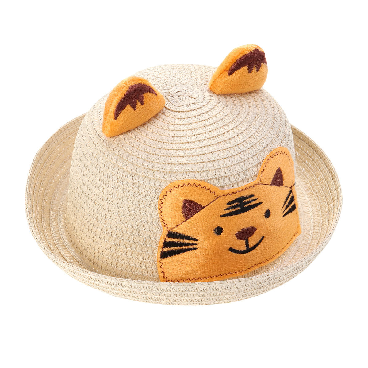 Sun Hat Wide Brim - Пляжная соломенная шляпа с мультяшным дизайном