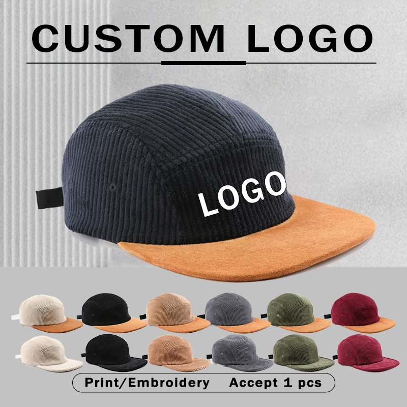 Corduroy Cap 5 Panel - Новые 5-панельные бейсболки из вельвета с