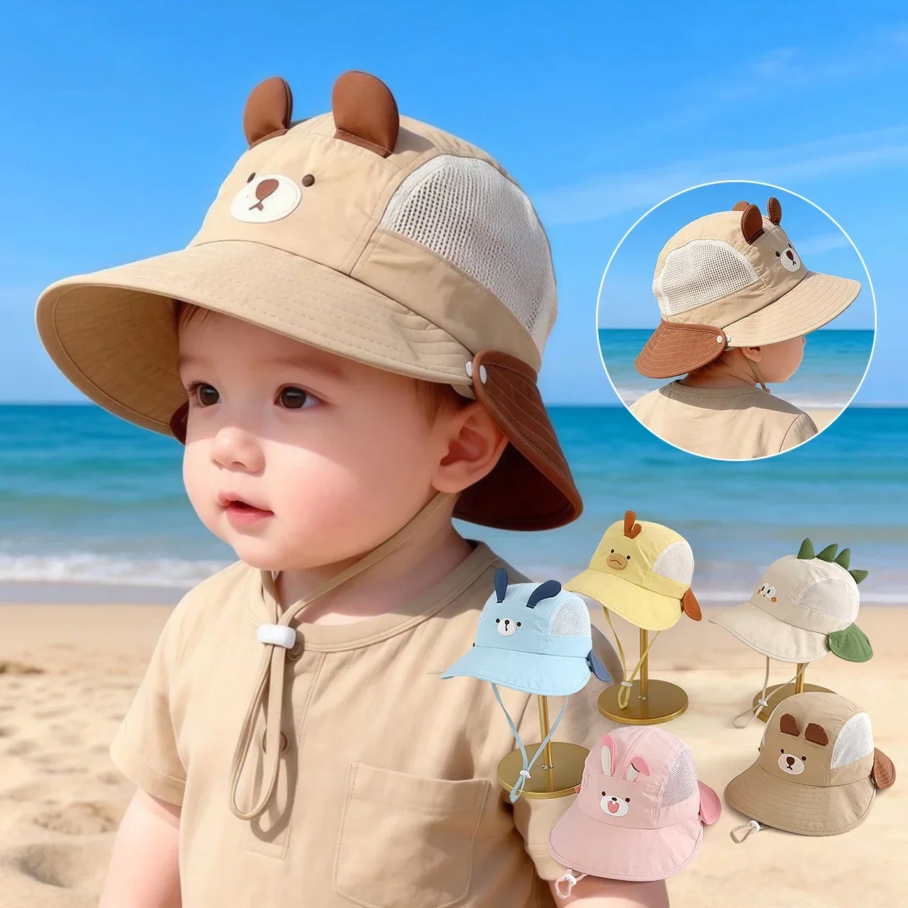 Детская летняя пляжная панама  – обзор и цена Sun Hat Wide Brim